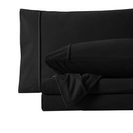 Sweet Home Collection - Solid Cotton Flannel Sheets Warm and Cozy Extra Deep Pockets, King - Black