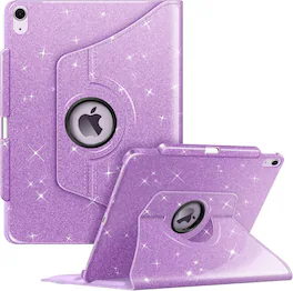 Fintie - Rotating Case for iPad Air 13-inch M4/M3/M2 (2026/2025/2024) | 360° Swivel Stand Shockproof Protective Cover - Glitter Purple