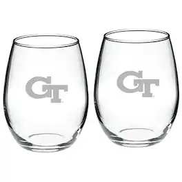 Jardine - Georgia Tech Yellow Jackets 2-Piece 21oz. Stemless Wine Glass Set - Multicolor