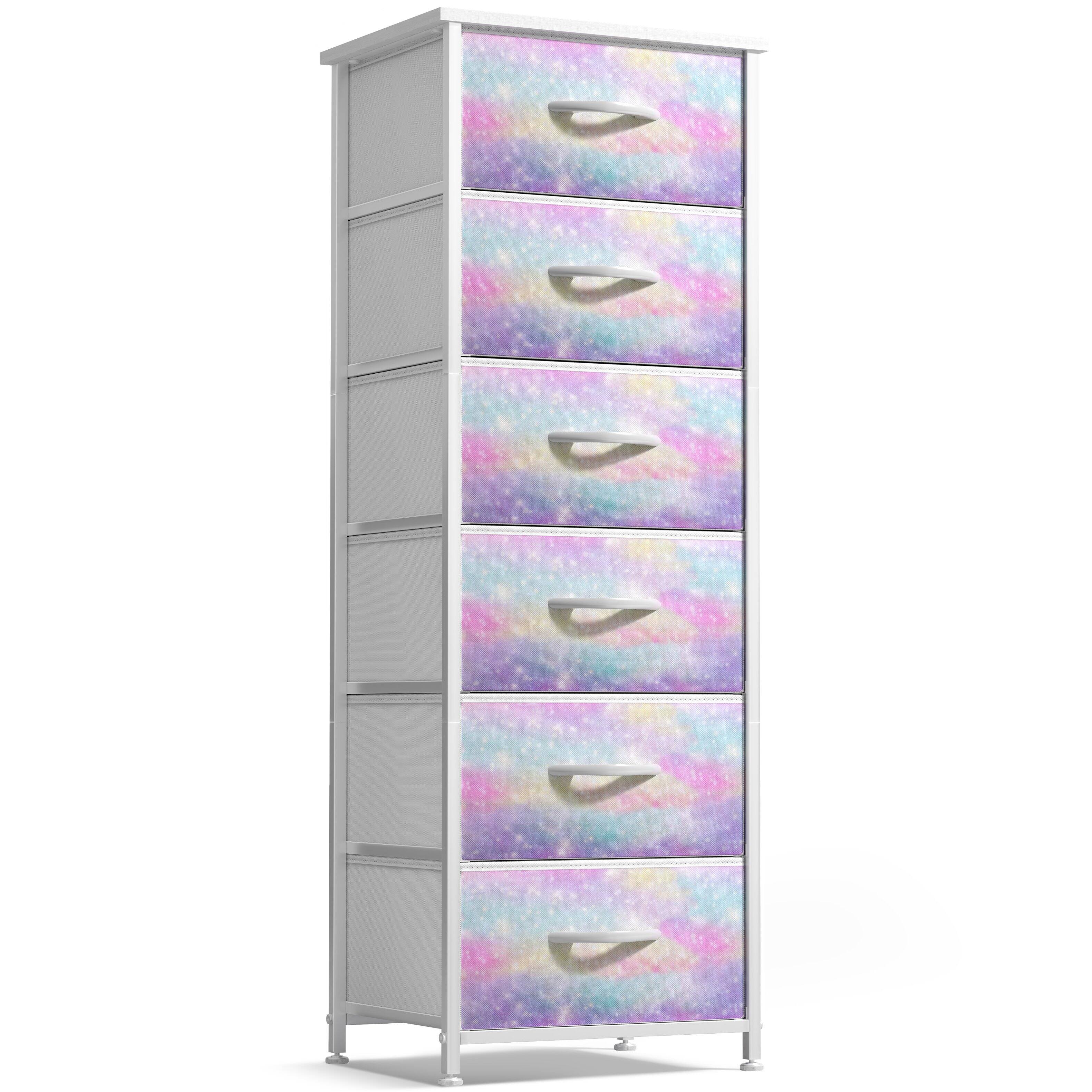 Front. Sorbus - Sorbus Fabric Dresser for Kids Bedroom - Chest of 6 Drawers, Tall Storage Tower, Clothing Organizer, for Closet - Multicolor.