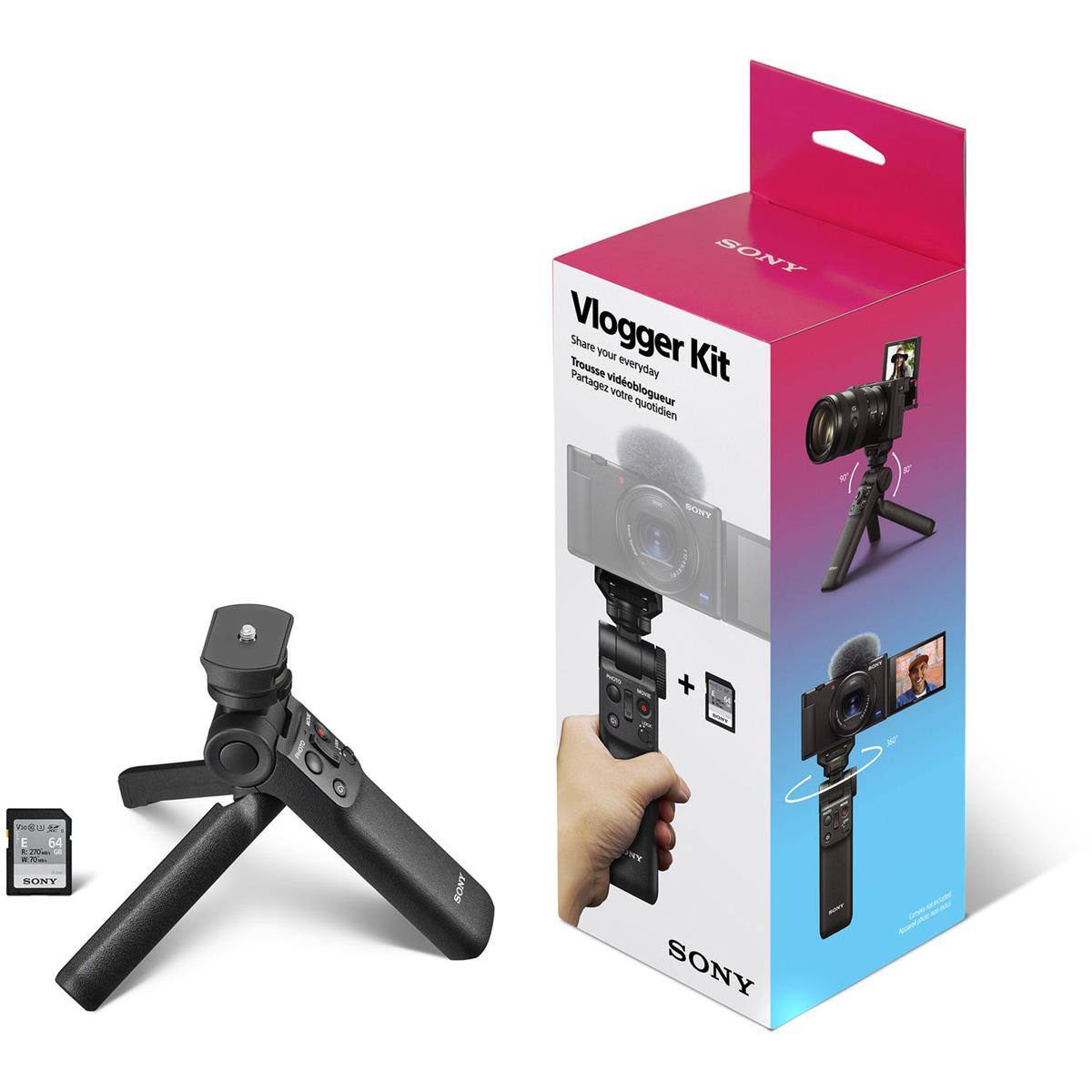 SONY Vlogger Kit: Share your everyday Kit, Trousse videoblogueur partages votre quotidien SONY + La - E 64 GB