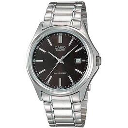 Casio - Women’s Stainless Steel Analog Watch with Black Dial - LTP-1183A-1A - Silver