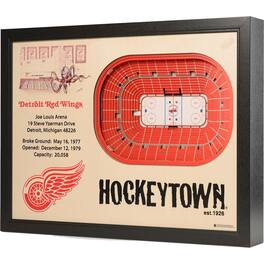 YouTheFan - Detroit Red Wings 27" x 21" Joe Louis Arena Wall Art - Multicolor