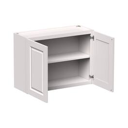 Boyel Living - 33-in W x 24-in H x 12-in D Shaker RTA Kitchen Wall Cabinet with Soft-Close Doors - Glacier White