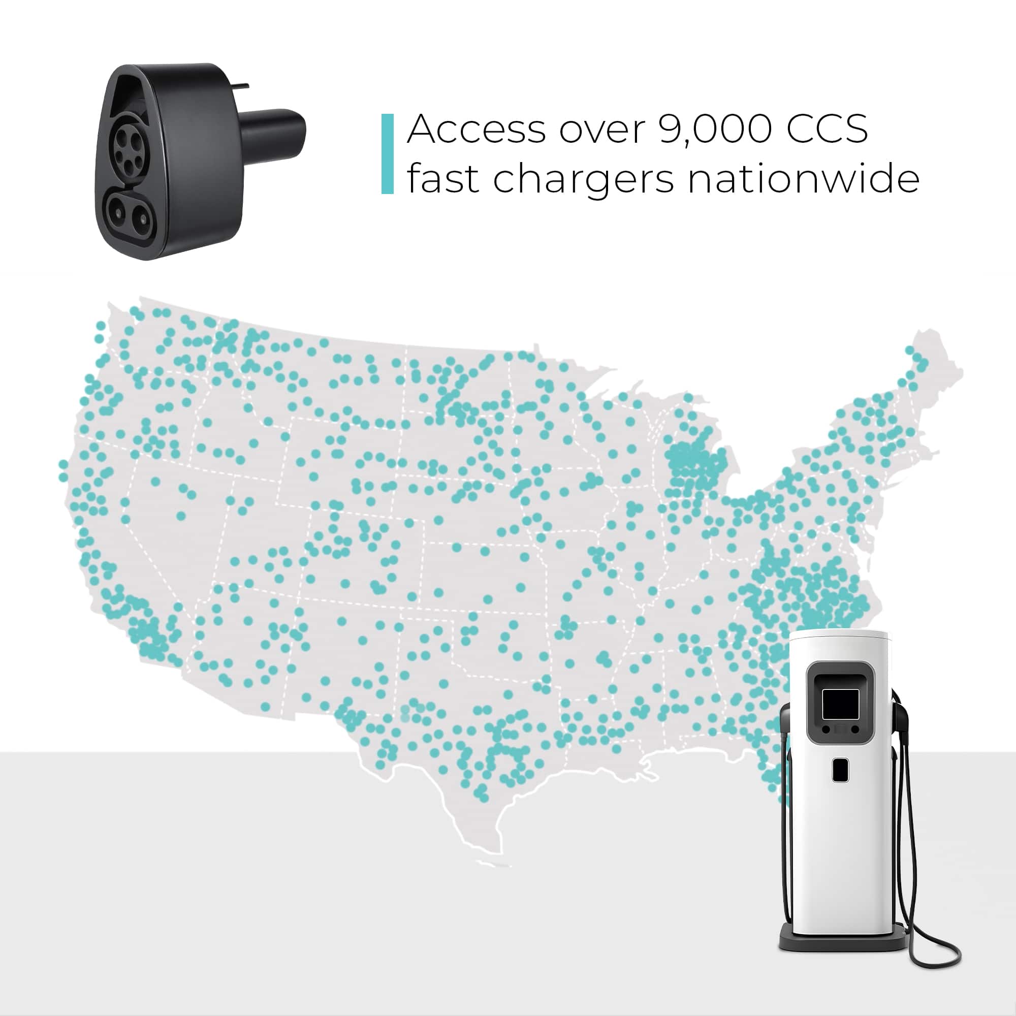Access over 9,000 CCS fast chargers nationwide.