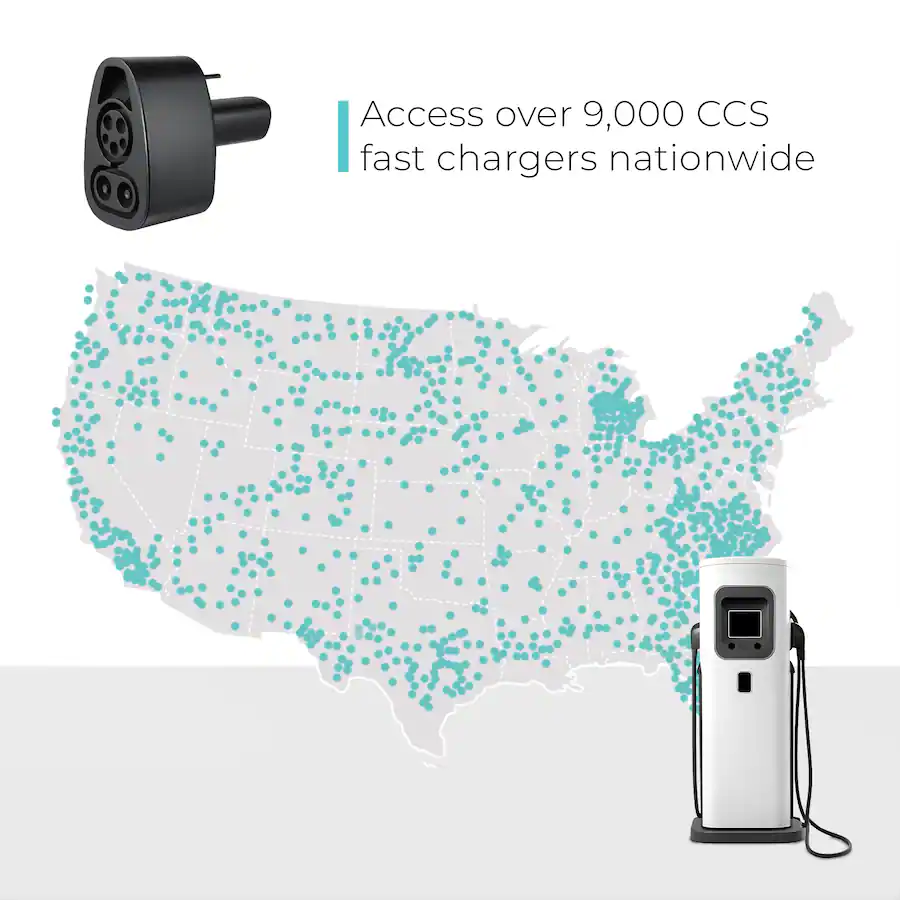Lectron CCS1 to NACS Adapter for Tesla Model S, 3, X, Y up to 500A ...