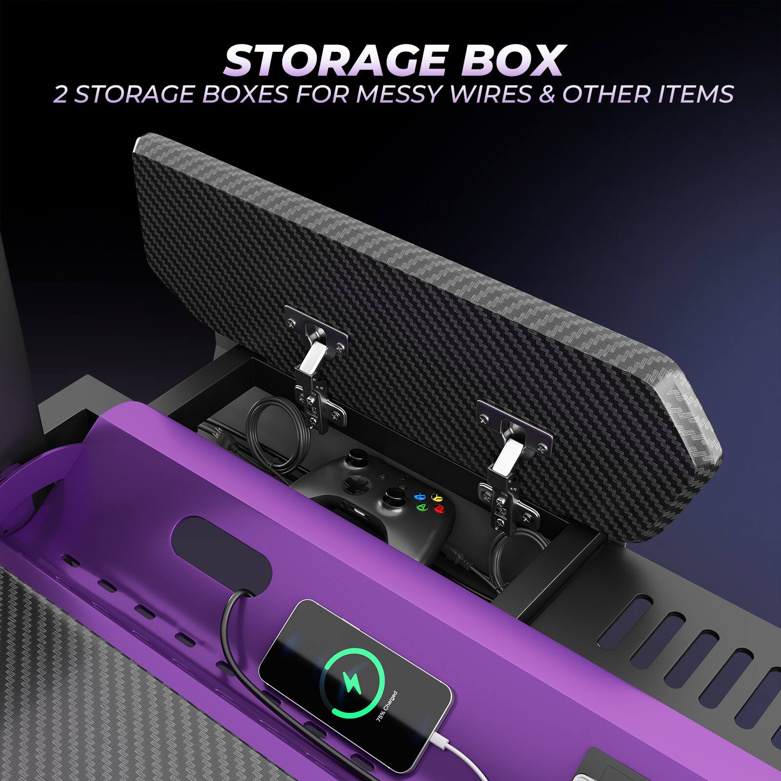 Storage Box: 2 Storage Boxes for Messy Wires & Other Items