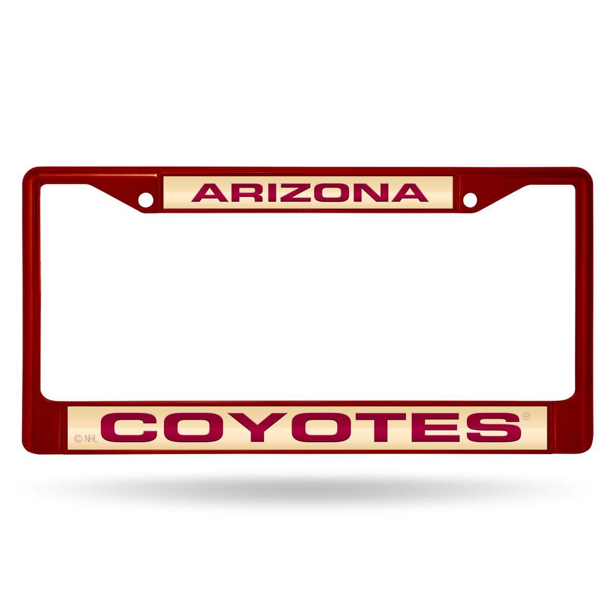 Arizona Coyotes Hockey Maroon Painted Metal Laser Cut License Plate Frame