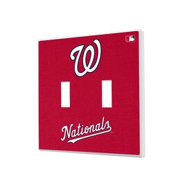 Keyscaper - Washington Nationals Solid Design Double Toggle Light Switch Plate - Multicolor