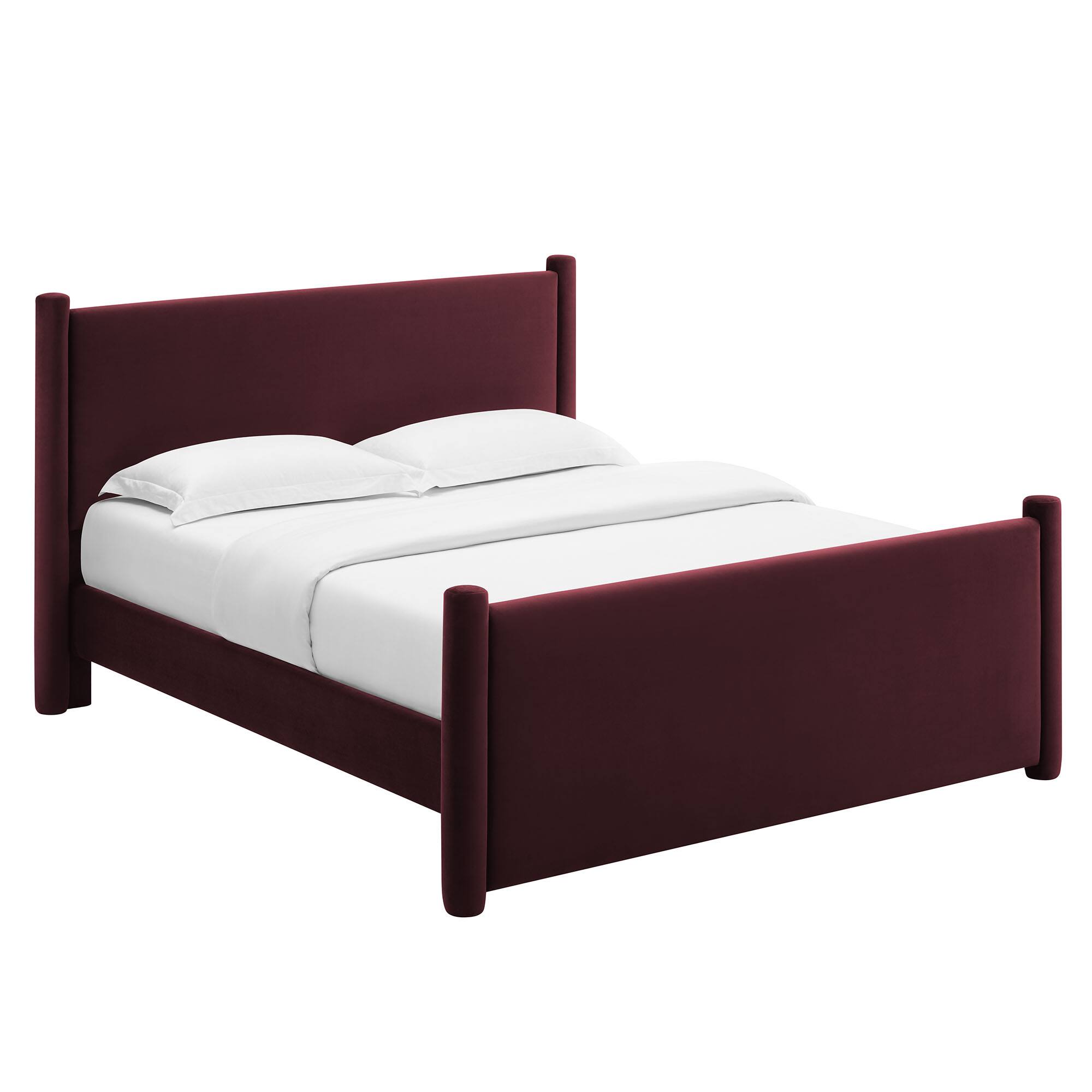 Modway - Rael Performance Velvet King Platform Bed - Purple