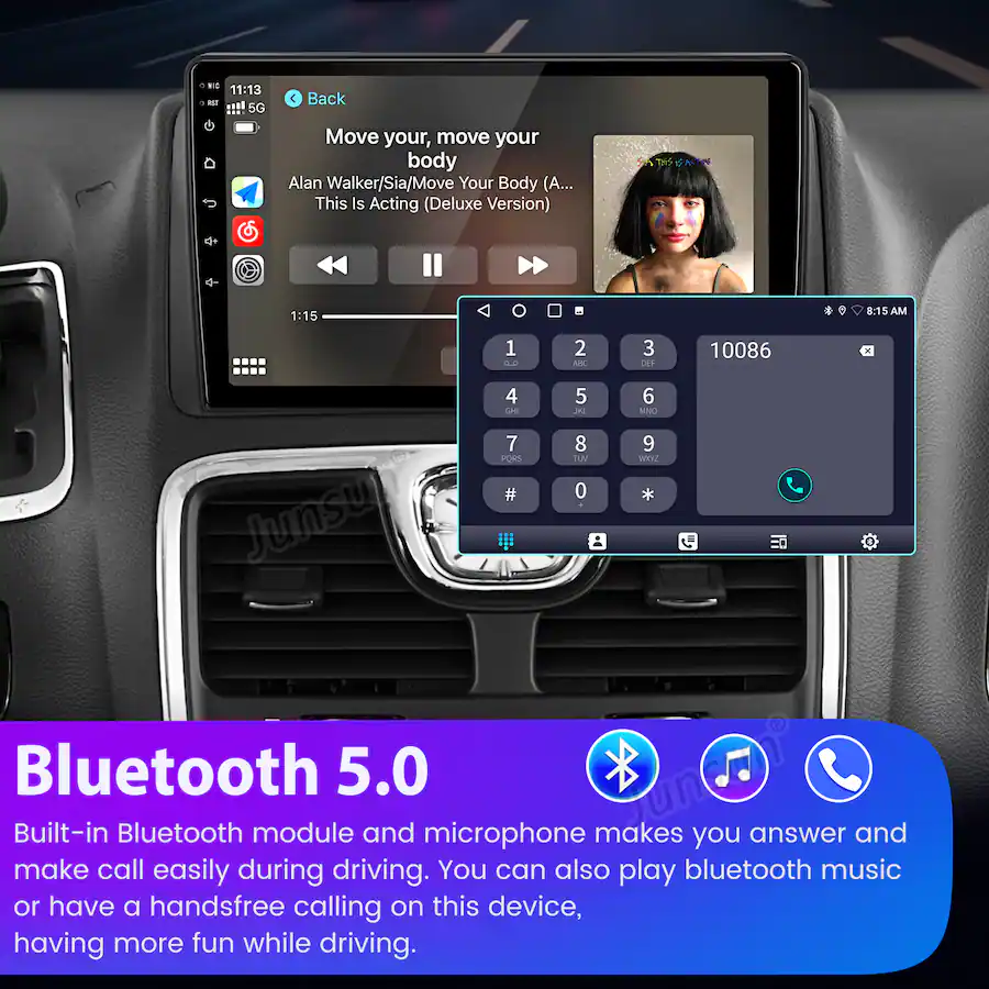 Android Auto Radio Module Junsun 8 Core 6+128GB Android 15 9
