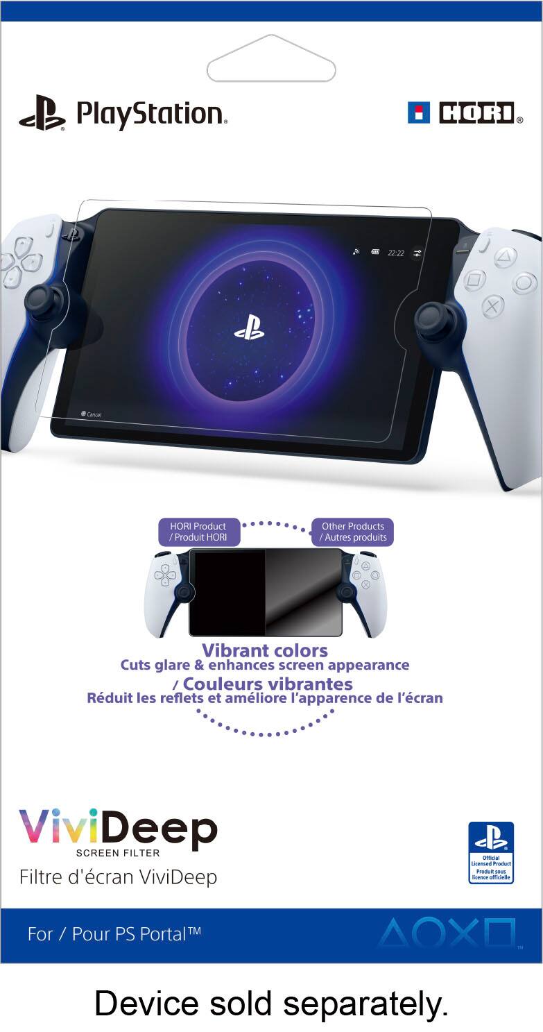 PlayStation.  
HORI  

22:22 A B X Cancer  

HORI Product / Produit HORI  
Other Products / Autres produits  

Vibrant colors / Couleurs vibrantes  
Cuts glare & enhances screen appearance / Réduit les reflets et améliore l'apparence de l'écran  

ViviDeep  
SCREEN FILTER / Filtre d'écran ViviDeep  

Official Licensed Product / Produit officiel  

For / Pour PS Portal™  

Device sold separately.