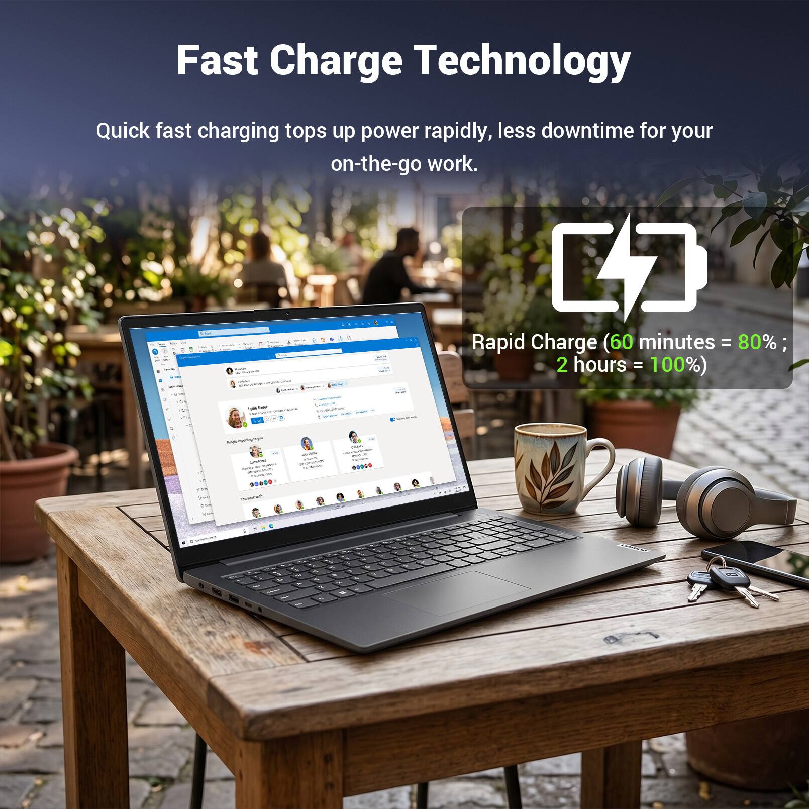 Fast Charge Technology

Quick fast charging tops up power rapidly, less downtime for your on-the-go work.

Rapid Charge (60 minutes = 80% ; 2 hours = 100%)