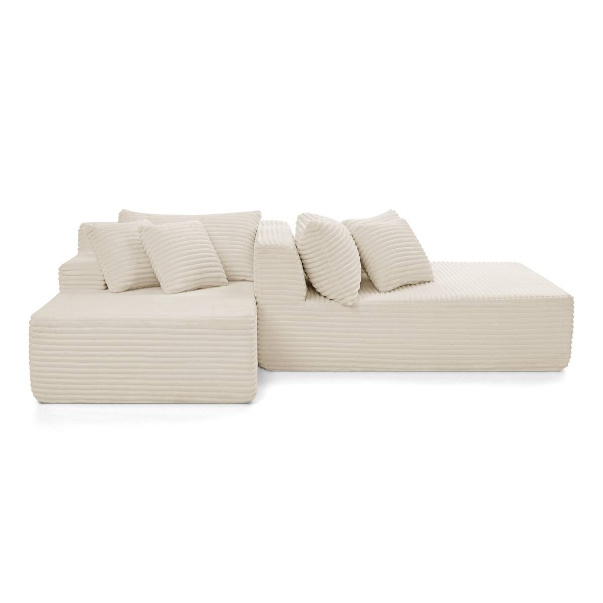 Alt View 7. Ropilly - Ropilly 2 Seater Lounge Sofa, Velvet Lounge Chair with High Density Foam, No Assembly Beige Sofa for Living Room - Beige.