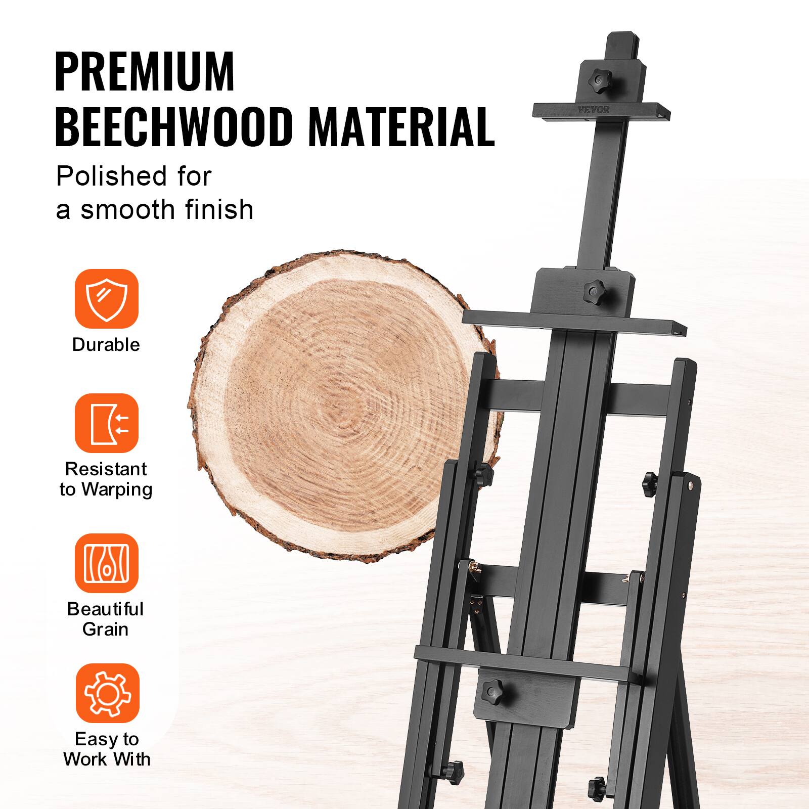 PREMIUM BEECHWOOD MATERIAL  
Polished for a smooth finish  

- Durable  
- Resistant to Warping  
- Beautiful Grain  
- Easy to Work With