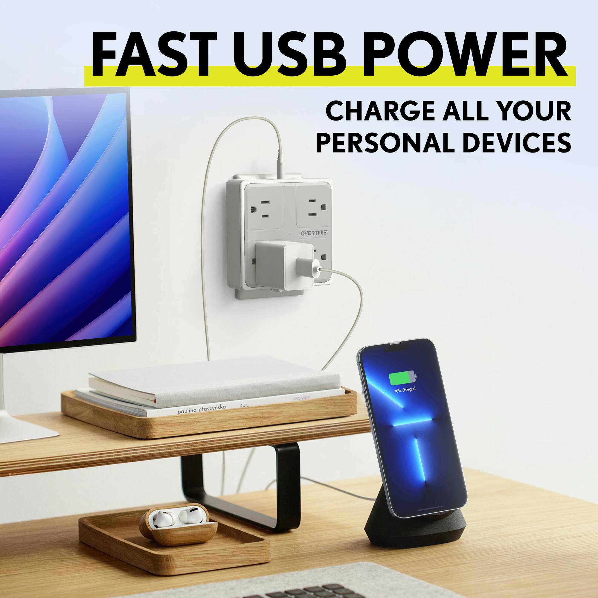 FAST USB POWER  
CHARGE ALL YOUR PERSONAL DEVICES
