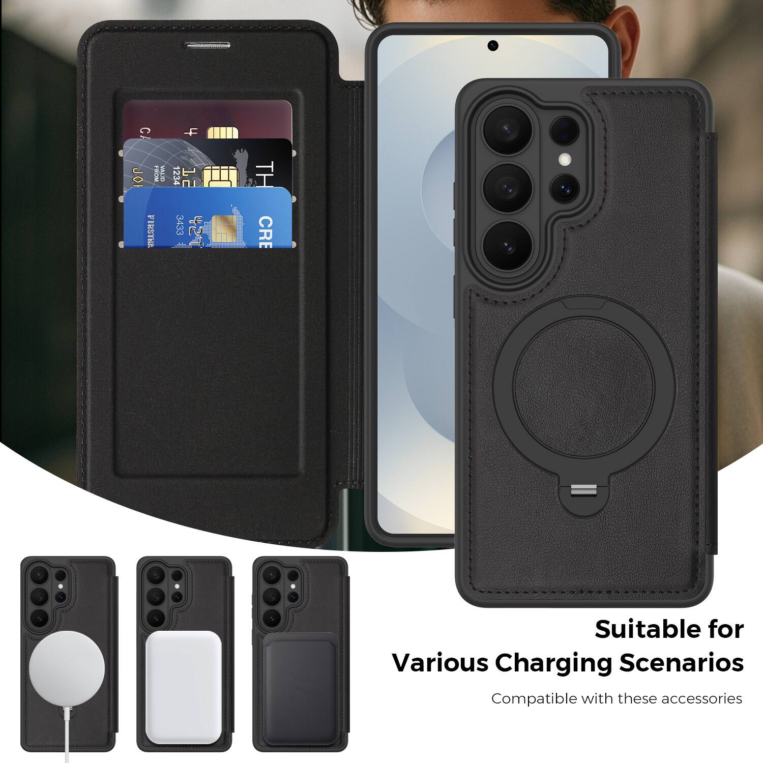 CA F JOI SUB VALID 1234 12 TH  
FIRSTHA 3433 42 CRE  
Suitable for Various Charging Scenarios  
Compatible with these accessories