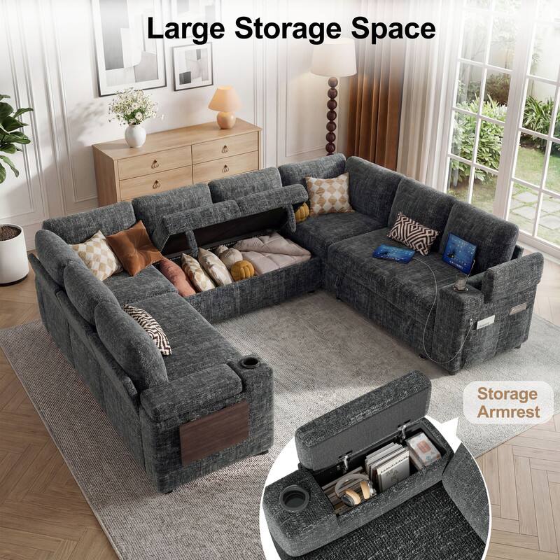 Large Storage Space  
Storage Armrest