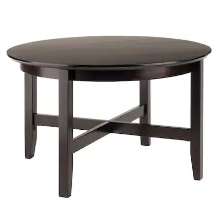 Front. Winsome Wood - Toby Round Coffee Table - Espresso.