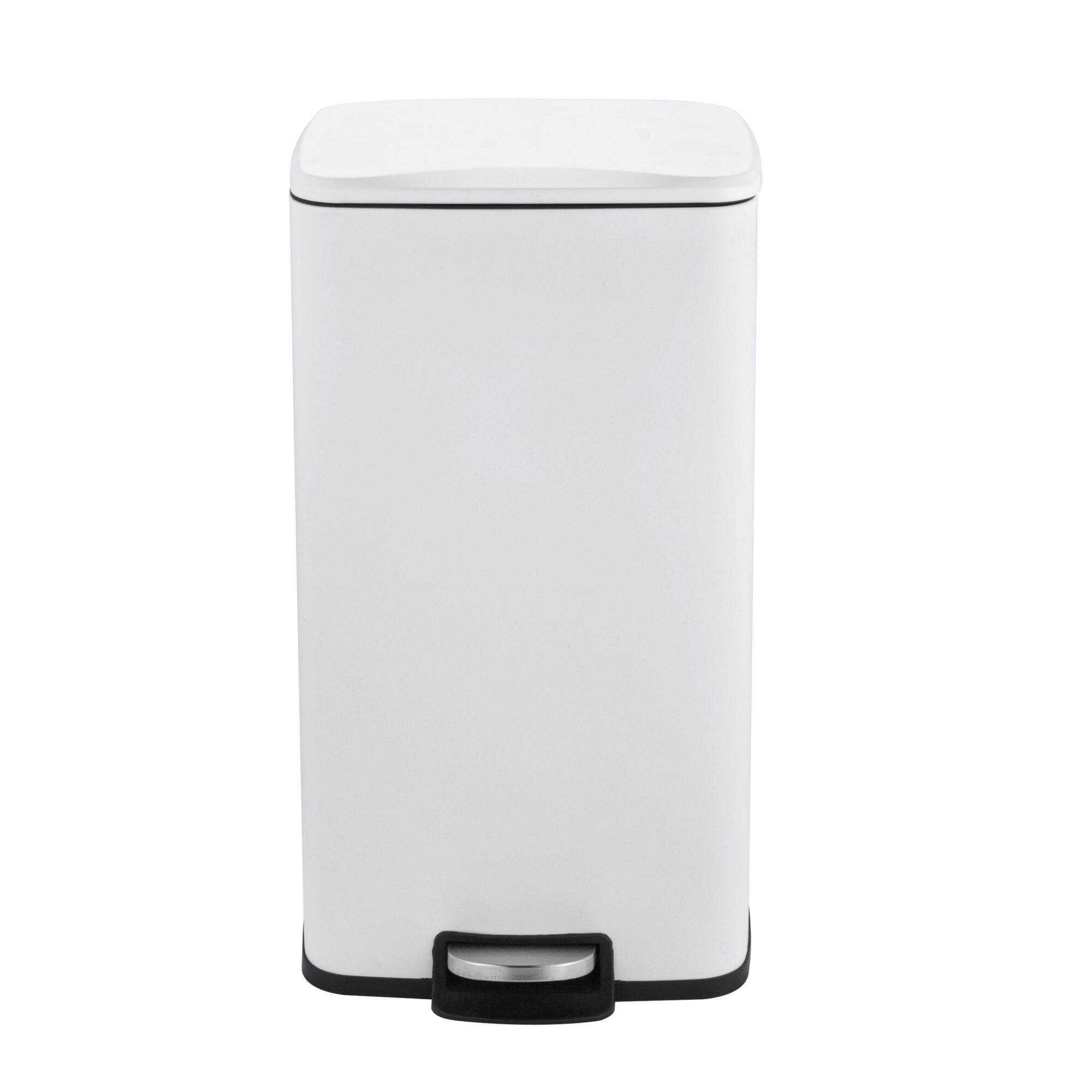 Alt View 7. Innovaze - 8 Gal./30 Liter Rectangular Matt White step-on Trash Can for kitchen - Matt White.