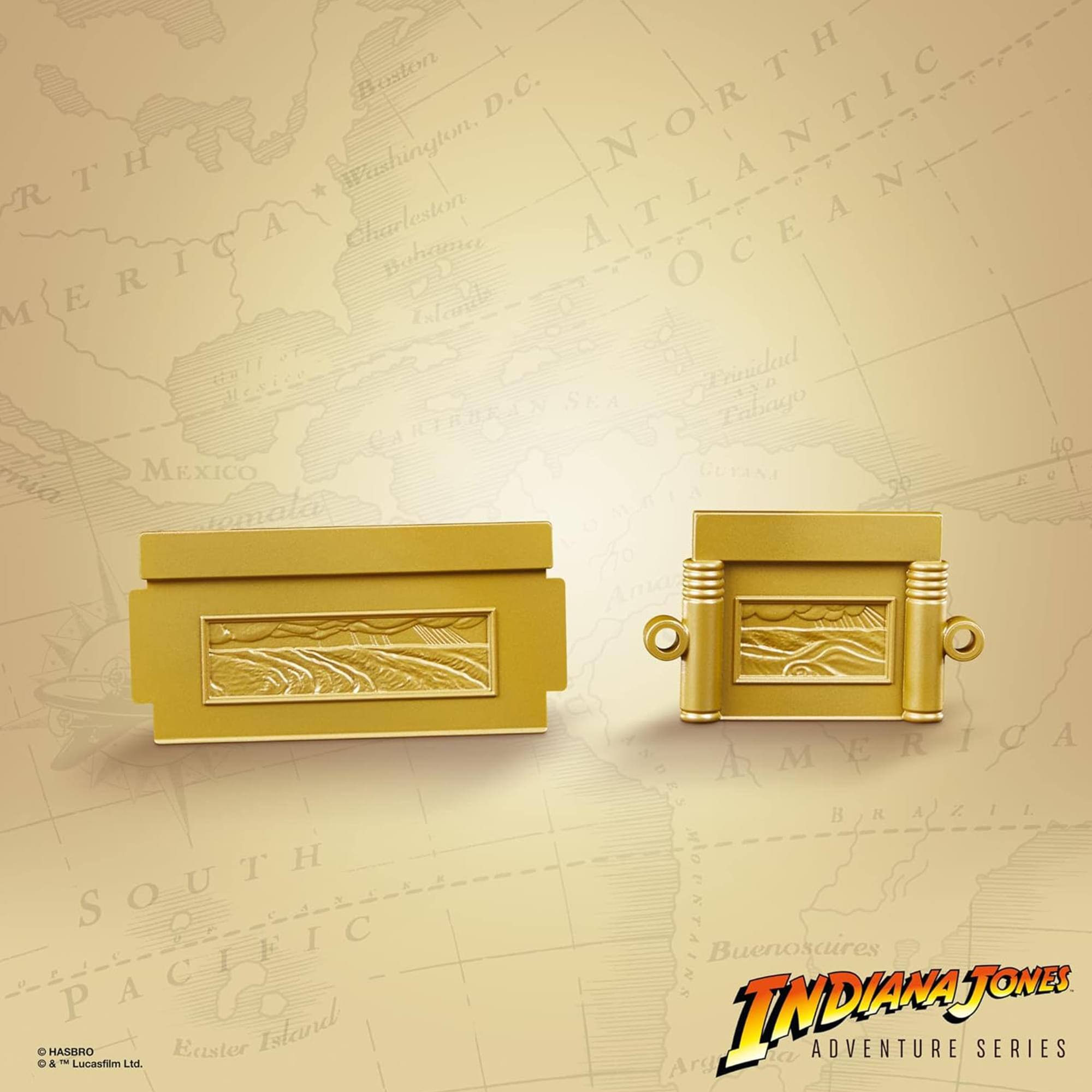 Boston  
Washington D.C.  
Charleston  
Buhama  
Trinidad  
Tabago  
Mexico  
Cuyani  
Easter Island  
South Pacific  
Buenos Aires  
Brazil  
Andes  
Indian Jones Adventure Series  

North Atlantic Ocean  
South Pacific  

Hasbro  
& Lucasfilm Ltd.