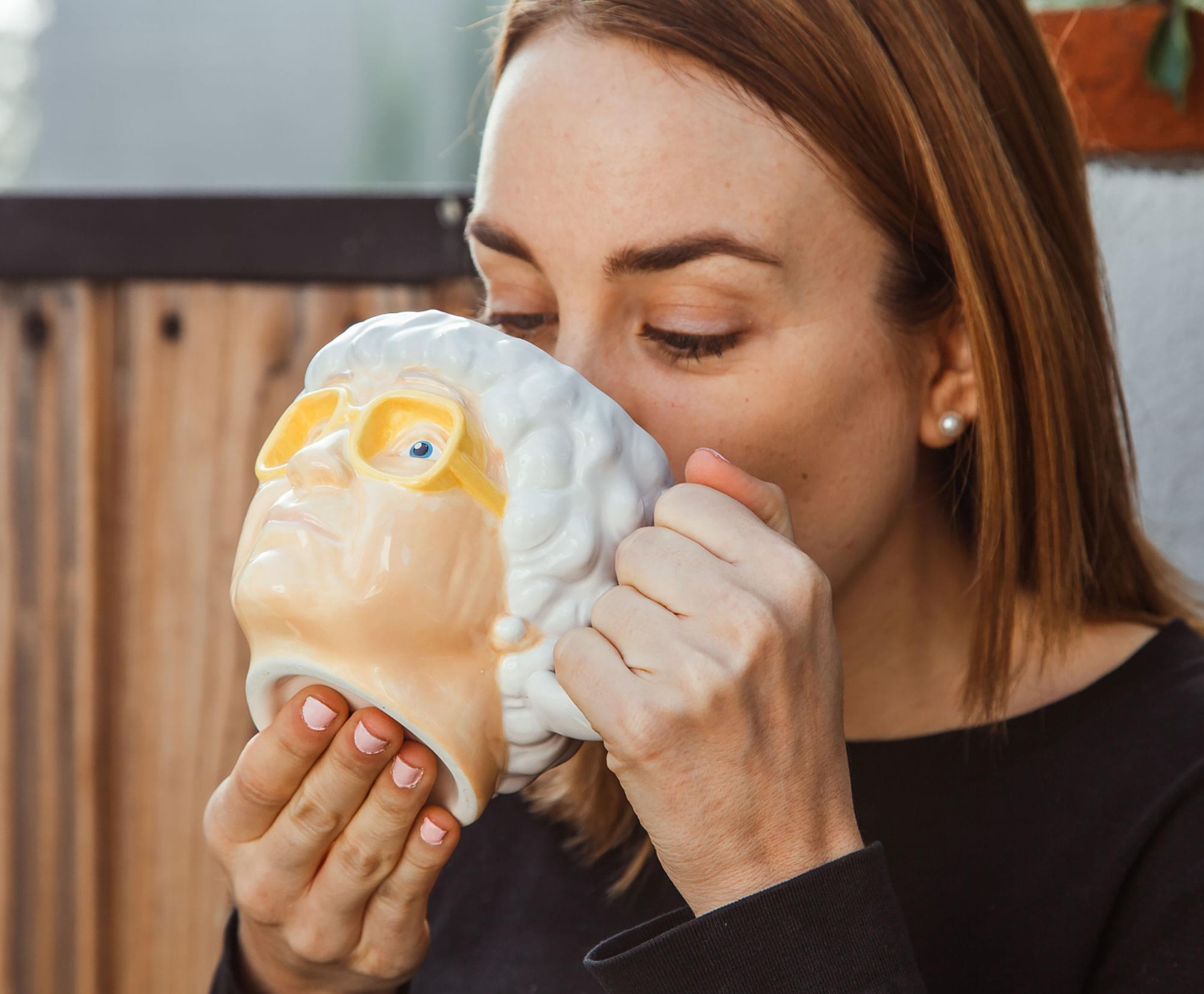 Alt View 3. Silver Buffalo - The Golden Girls Sophia Petrillo Sculpted Ceramic Mug | Holds 20 Ounces - Yellow.