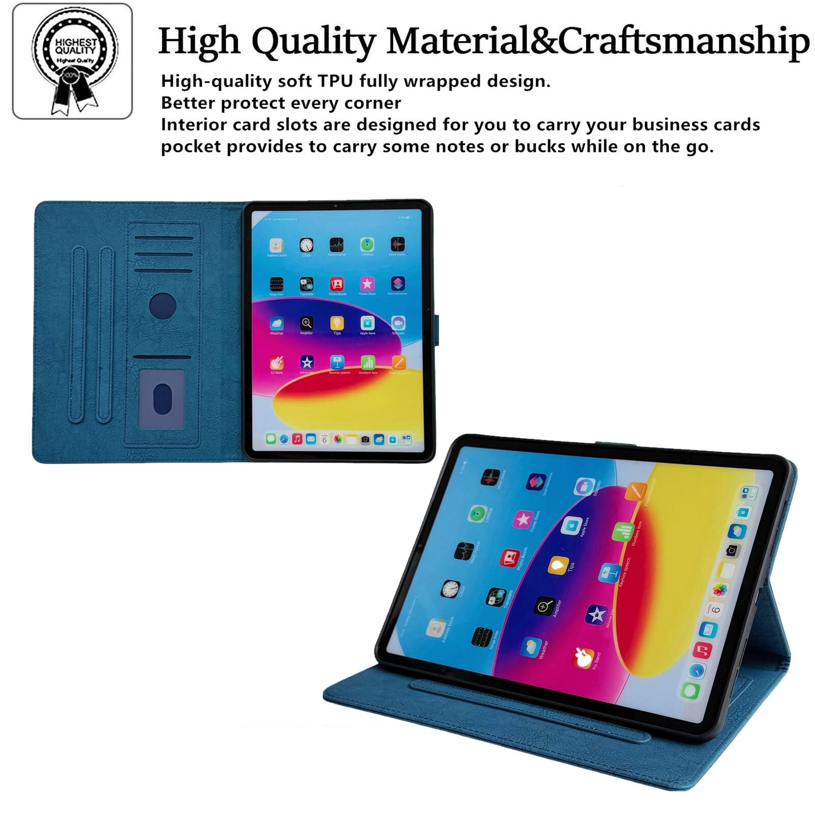 High Quality Material & Craftsmanship

High-quality soft TPU fully wrapped design. Better protect every corner. Interior card slots are designed for you to carry your business cards. Pocket provides to carry some notes or bucks while on the go.