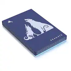 Front. Seagate - Game Drive for PlayStation Consoles God of War Ragnarök LE 2TB External USB 3.0 Hard Drive - Blue.