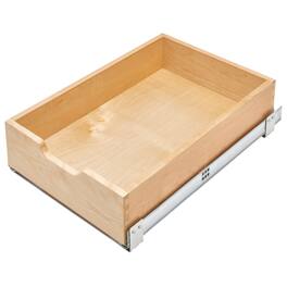 Rev-A-Shelf - 14.71" Pullout Kitchen Cabinet Drawer w/ Soft-close, 4WDB-15SC-1 - Light Brown