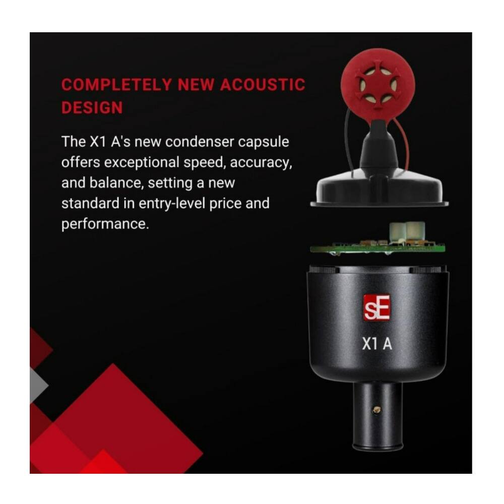 COMPLETELY NEW ACOUSTIC DESIGN

The X1 A's new condenser capsule offers exceptional speed, accuracy, and balance, setting a new standard in entry-level price and performance.