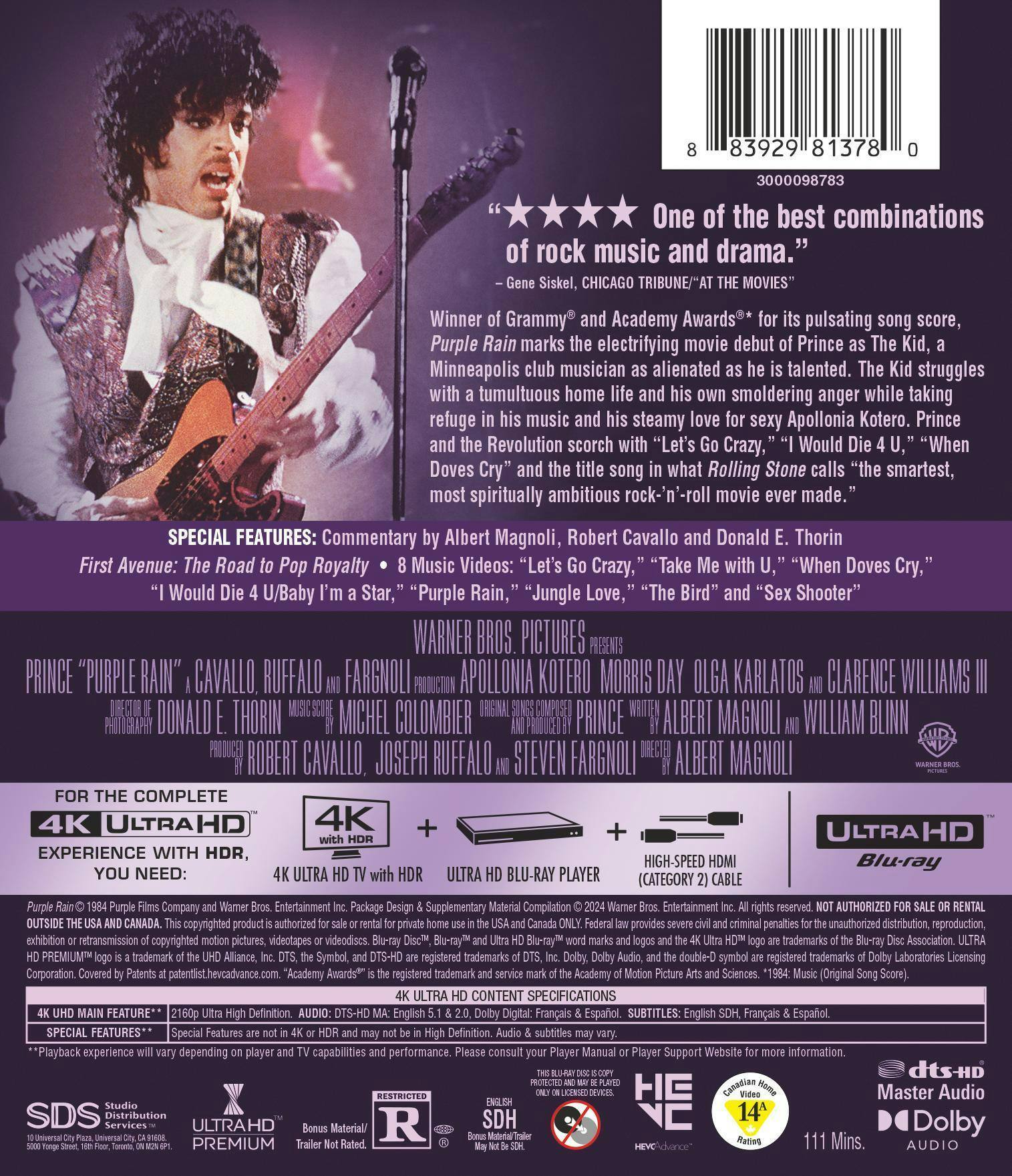 Back. Purple Rain   - 4K Blu-Ray.