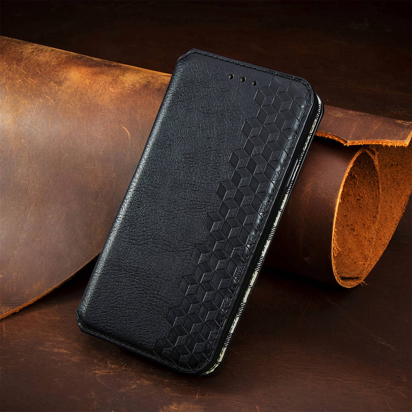 Dteck - Magnetic Retro PU Leather Wallet Case For Apple iPhone 17 Card Slots Kickstand Flip Protective Phone Cover - Black price history on PriceWatchPro