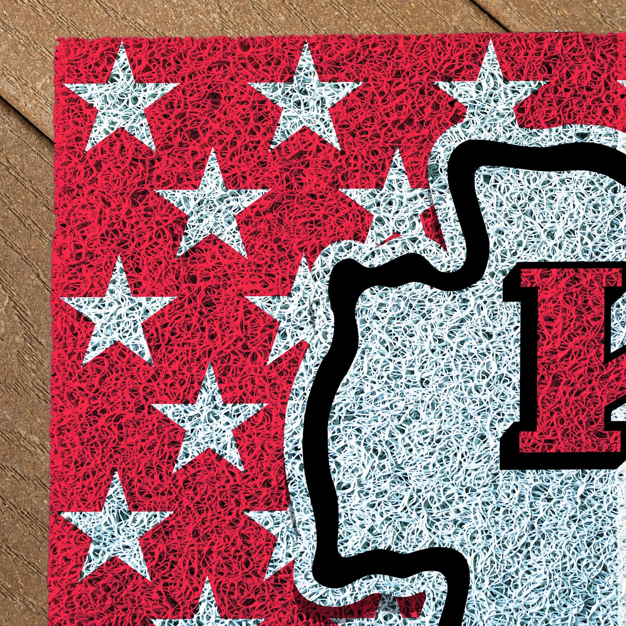 Alt View 2. Evergreen Enterprises - Kansas City Chiefs 16" x 28" Stars & Stripes Patriotic Turf Mat - Multicolor.