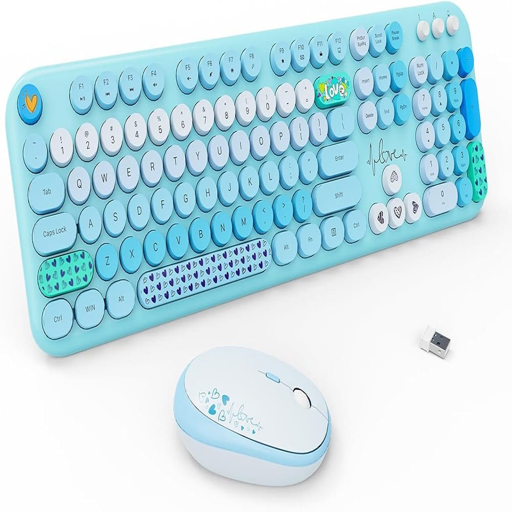 MOSZAR LLC Wireless Keyboard and Mouse Combo 2.4G Full Sized