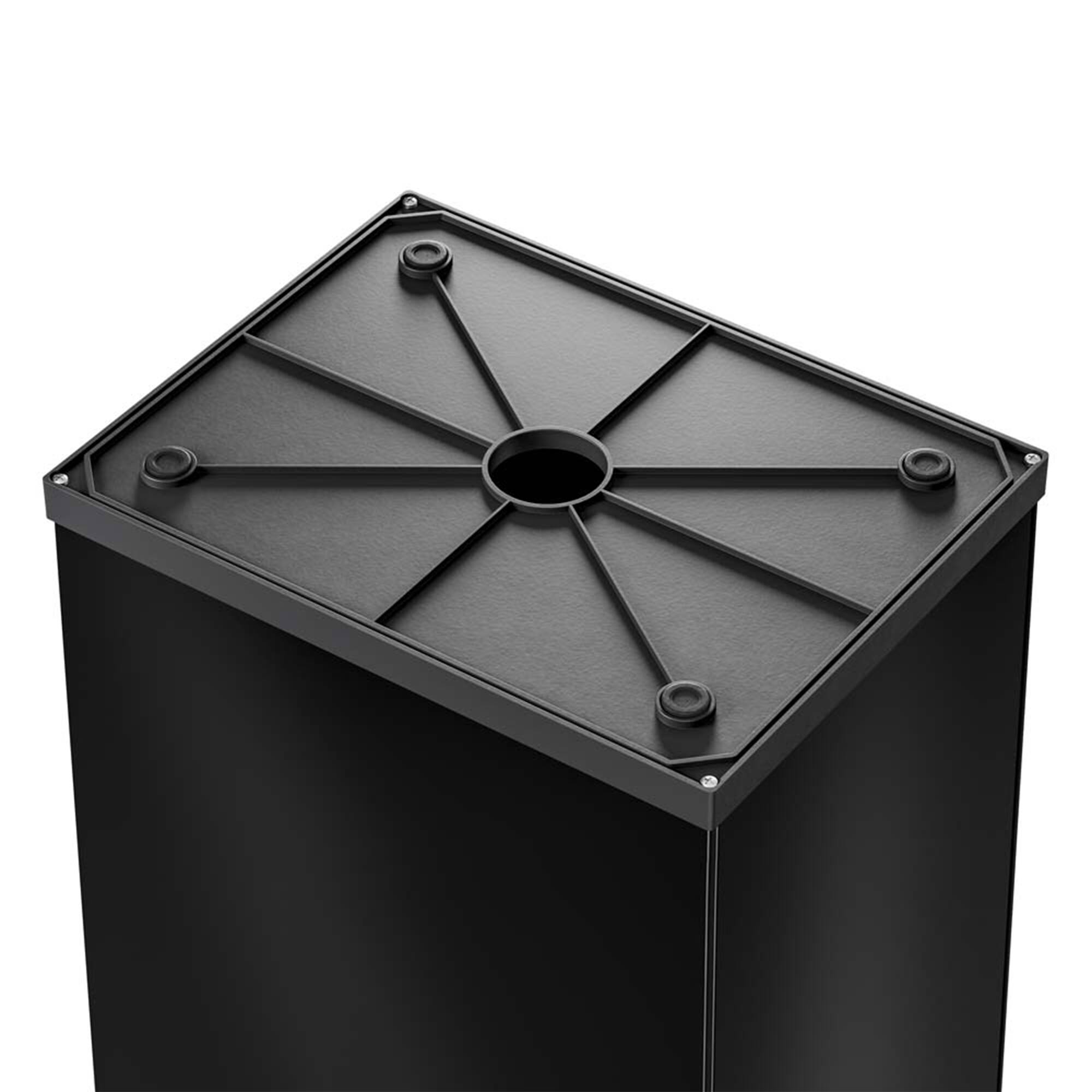 Alt View 8. Hailo - Hailo 52L 13.7 Gallon Steel Trash Can Self-Closing Lid Big-Box Swing XL, Black - Black.