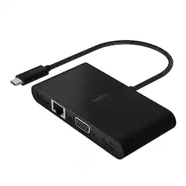 Belkin - USB-C 5-in-1 Hub Plus 100W - Black