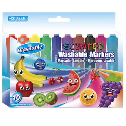 83 BAZIC T.U Washable SCENTED Washable Markers
83 BAZIC Marcador Lavable Marqueur Lavable
10
CONFORMS TO ASTM D-4236