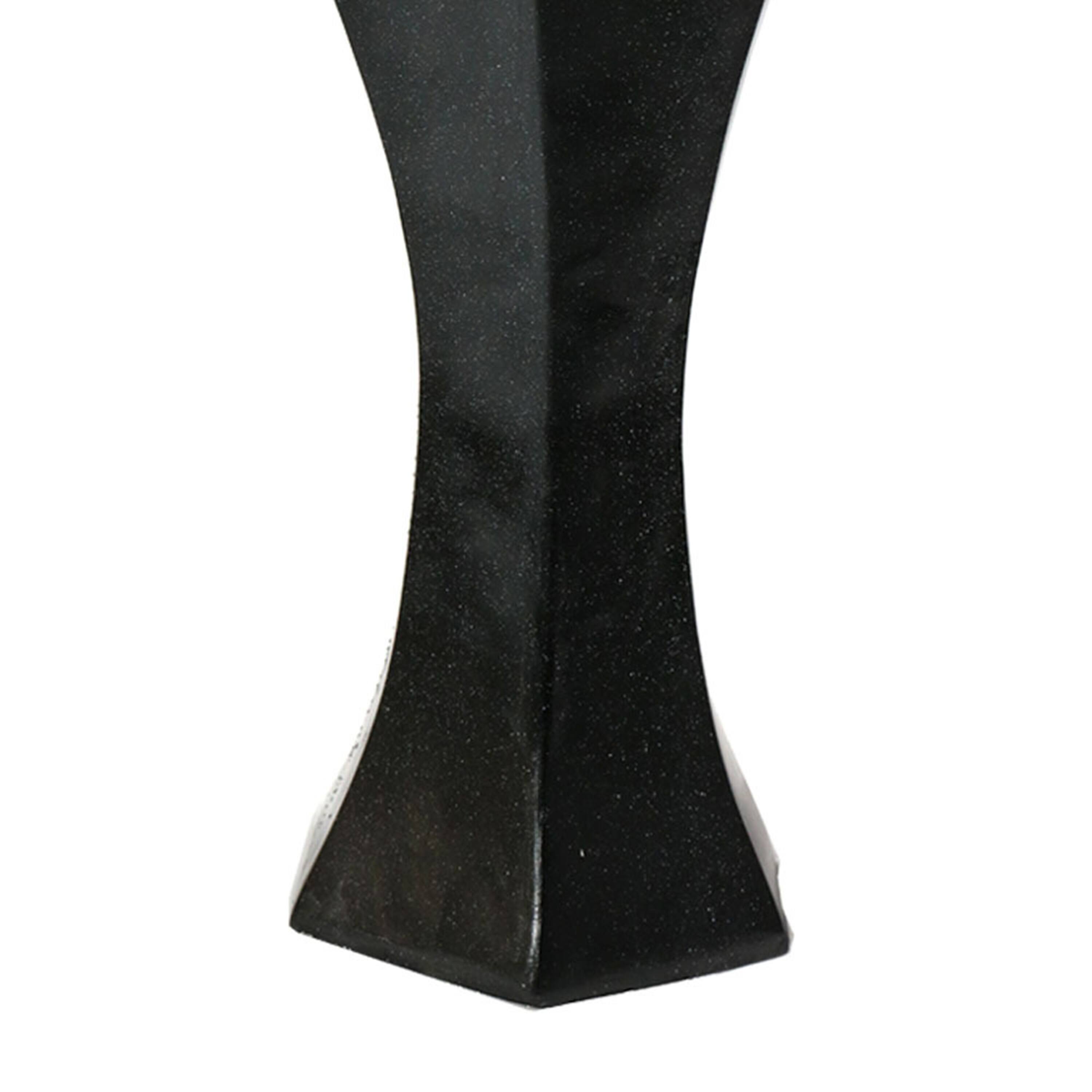 Alt View 5. Sunnydaze - Pedestal/Ball Solar Fountain with Battery/LED Light - 31 in - Black.