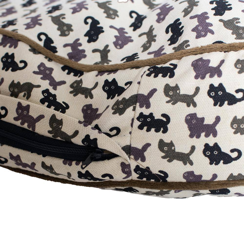 Angle. Armarkat - Small Pet Bed Pad In Small Pet Print - White.