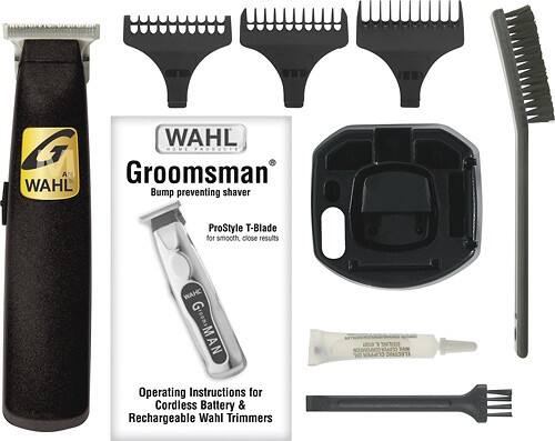 Front Standard. Wahl - Bump Control Rechargeable T-Blade Trimmer - Black.