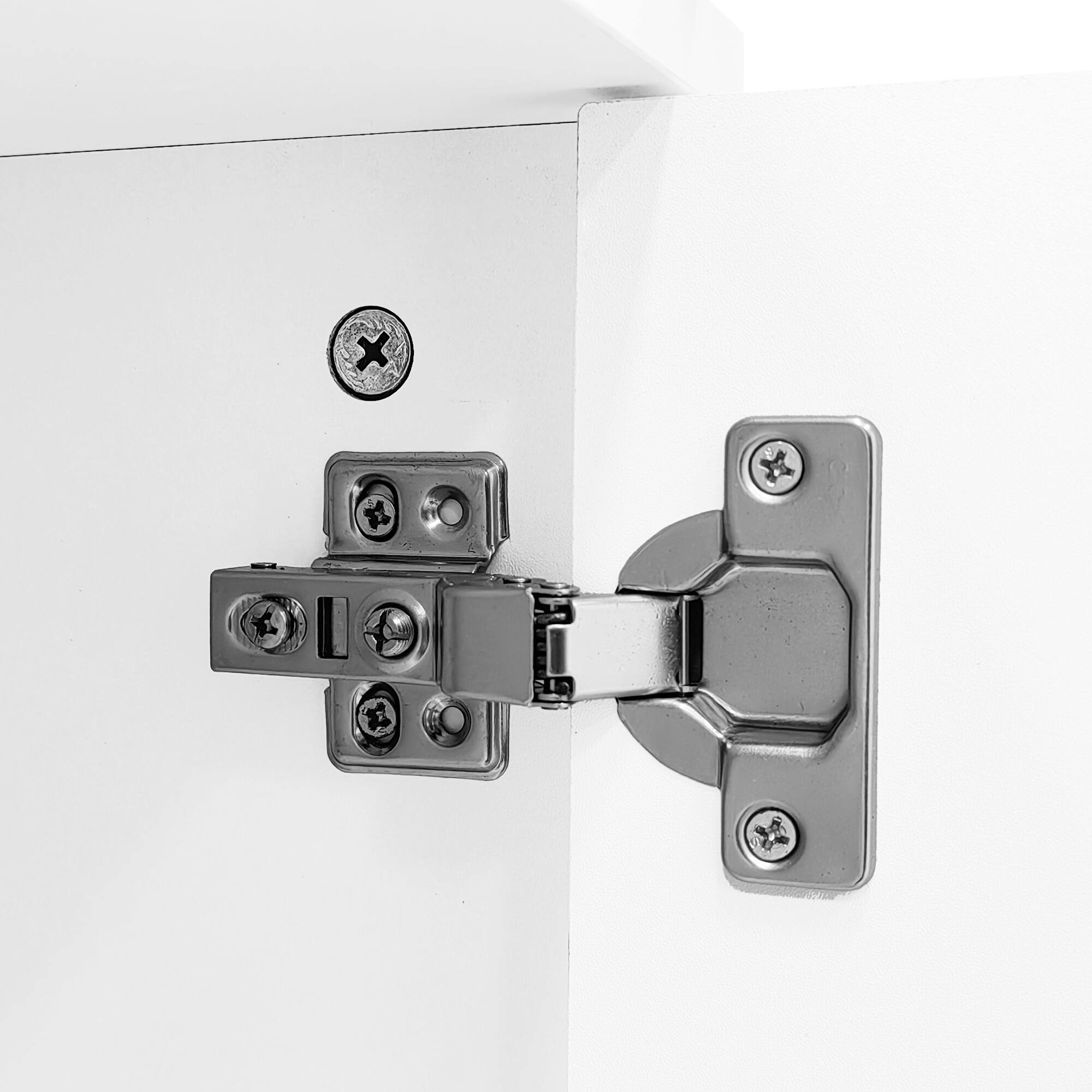 Alt View 6. PexFix - Modern Entertainment Center for 80" TVs, Wall Unit with Bookshelves, Glass Door Cabinets & Adjustable Shelves - White.