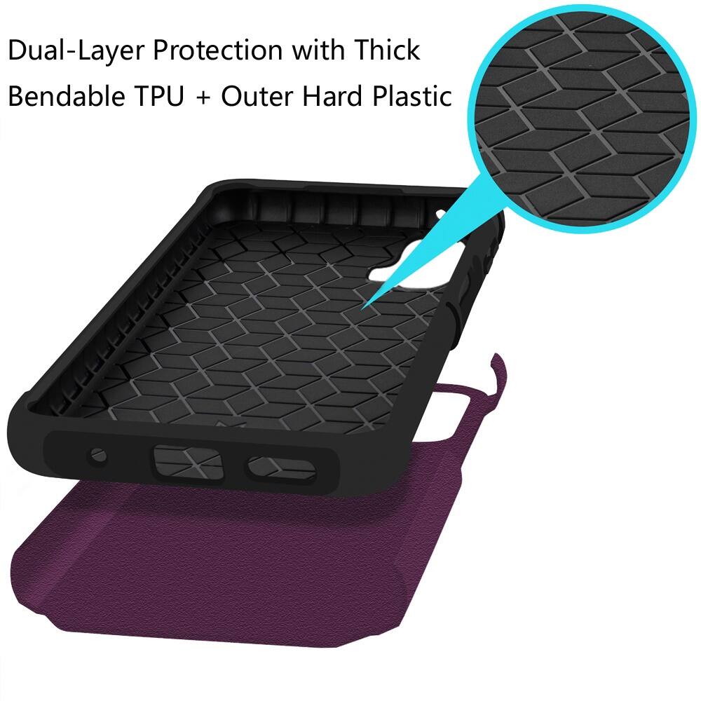 Dual-Layer Protection with Thick Bendable TPU + Outer Hard Plastic