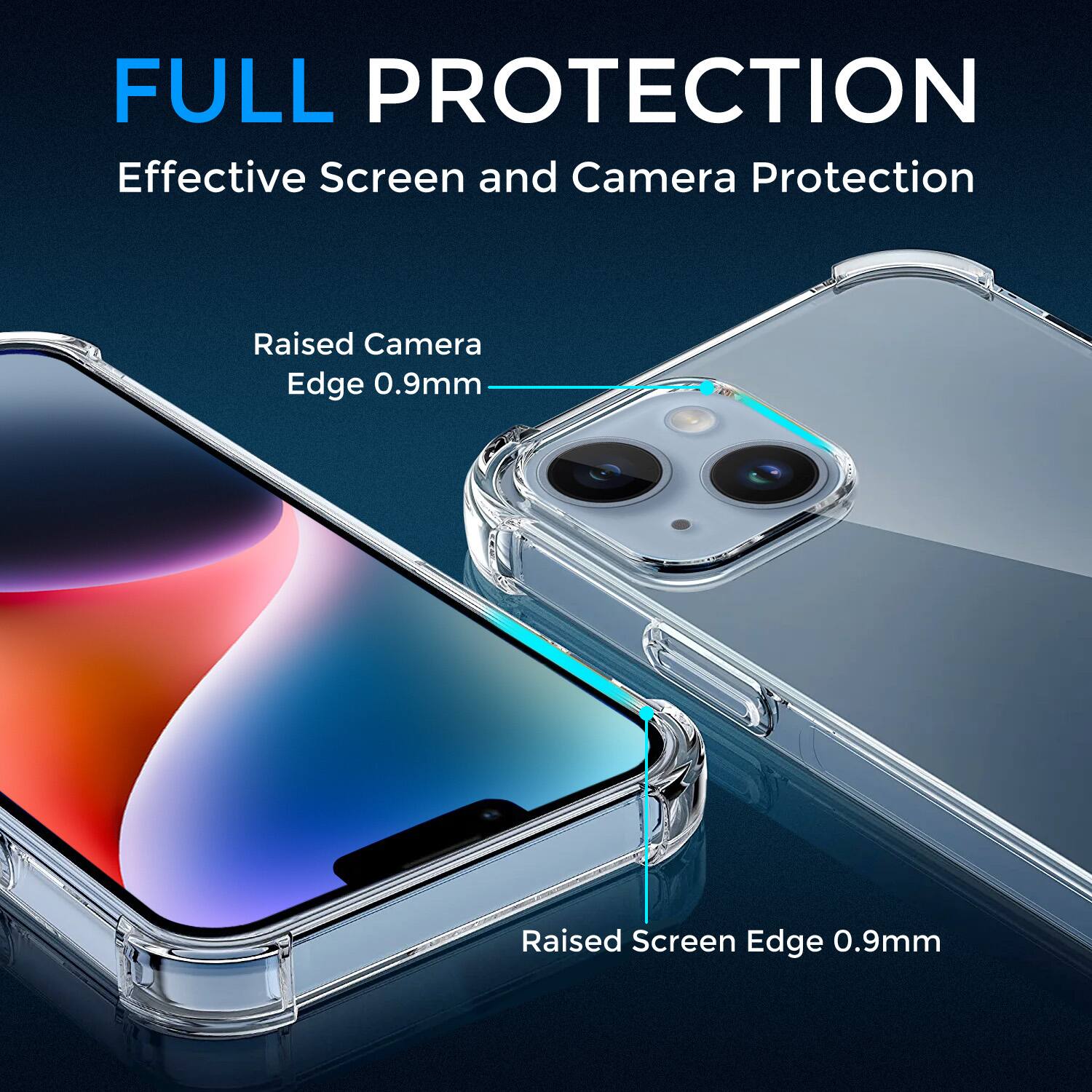 FULL PROTECTION
Effective Screen and Camera Protection
Raised Camera Edge 0.9mm
Raised Screen Edge 0.9mm