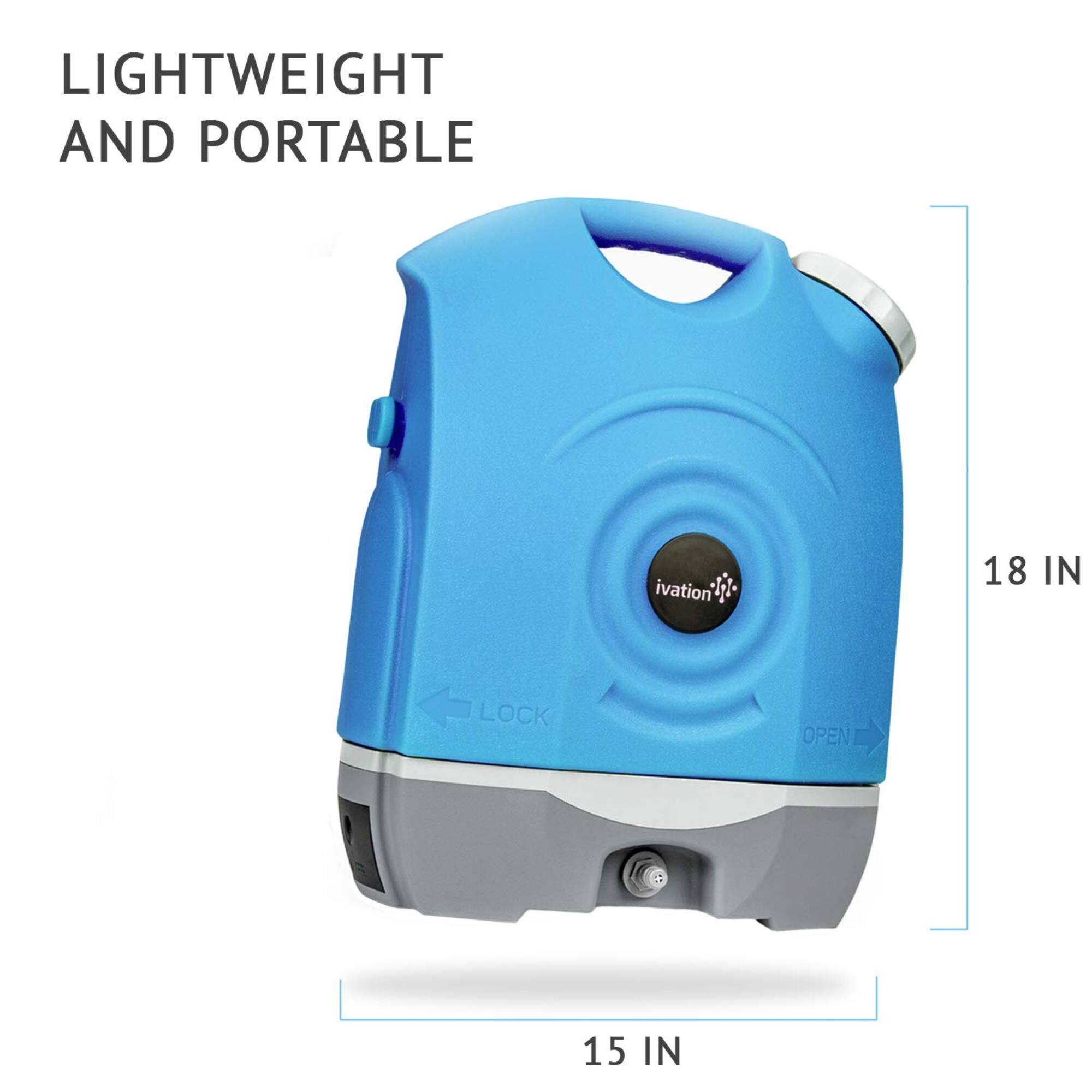 LIGHTWEIGHT AND PORTABLE

ivation
18 IN
LOCK
OPEN
15 IN