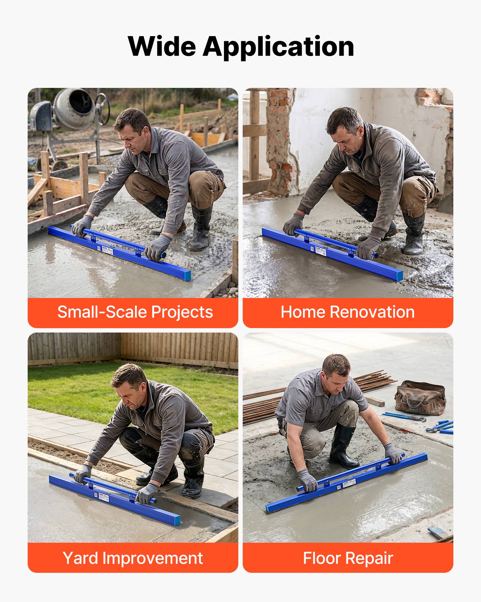 Wide Application  
- Small-Scale Projects  
- Home Renovation  
- Yard Improvement  
- Floor Repair