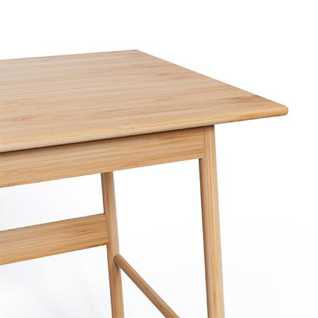 Alt View 3. PexFix - Modern Bamboo Computer Desk, 55" Simple Work Desk for Home Office, Gaming & Study - Natural.