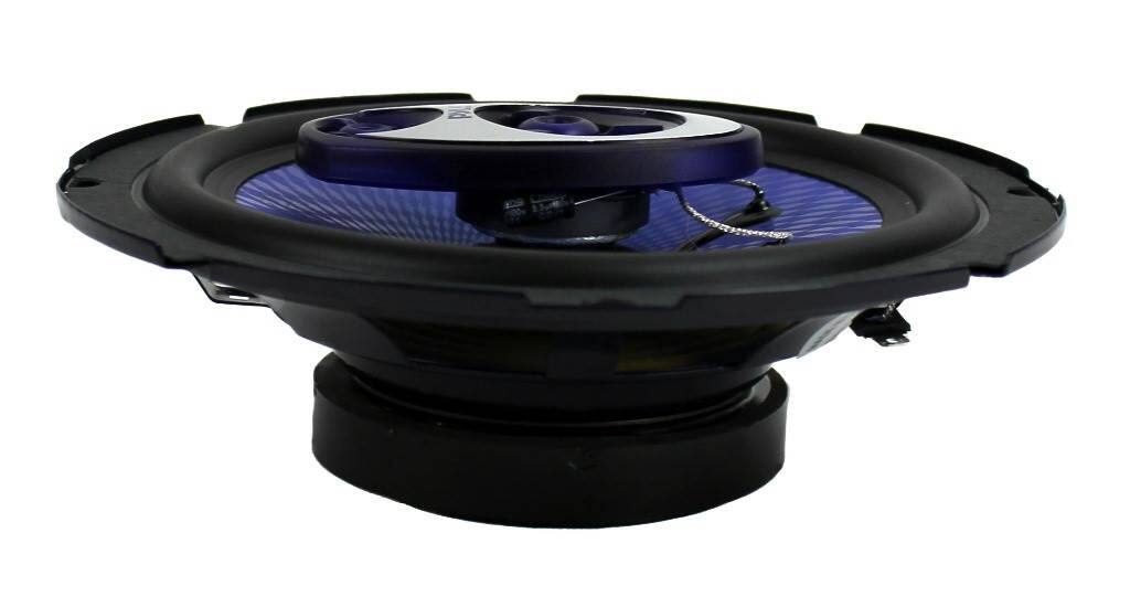 Alt View 7. Pyle - Pyle PL63BL 6.5" 720 Watt 3-Way Car Audio Coaxial Speakers Blue Stereo - Black.