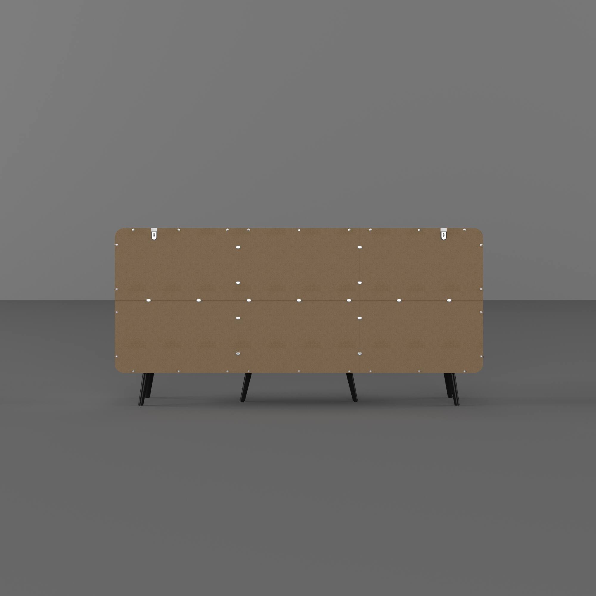 Back. FUFU & GAGA - FUFU&GAGA Horizontal Dresser with Rounded Corners & Anti - Tip Feature - White.