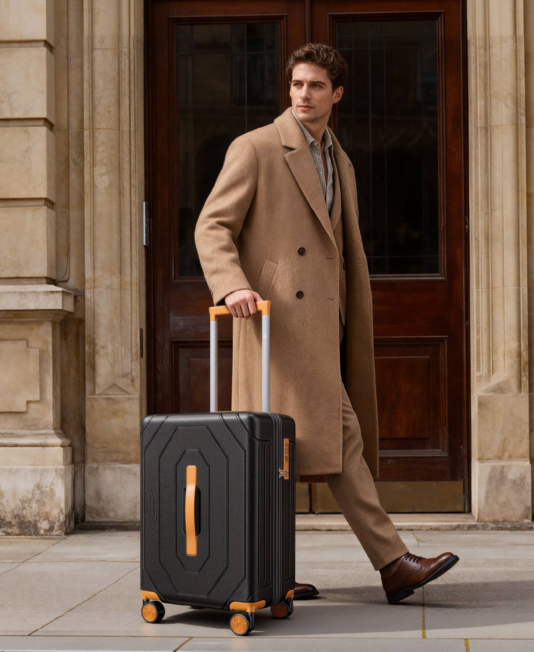 Alt View 6. Sugift - SUGIFT Luggage Set with Backpack 20 Inch Hardshell Carry On Suitcase with Spinner Wheels and TSA Lock - Black.