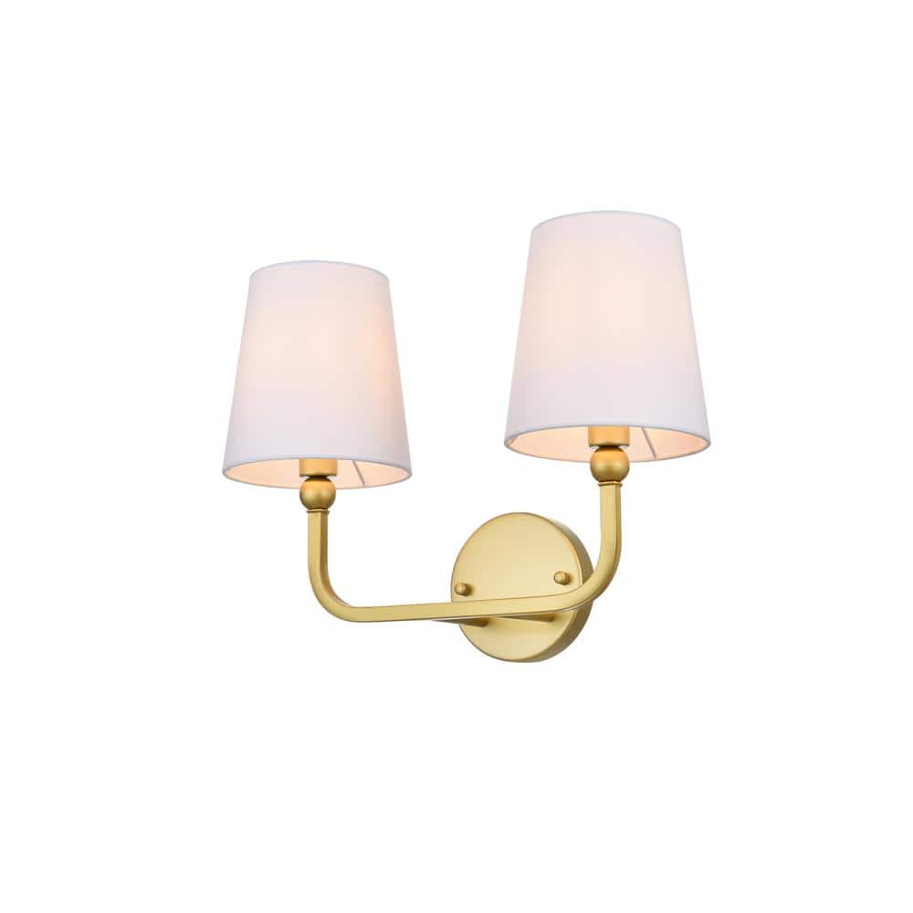 Living District - Colson 2 light Bath Sconce - Brass And Clear price history on PriceWatchPro
